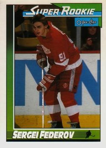 #8 Sergei Fedorov - Detroit Red Wings - 1991-92 O-Pee-Chee Hockey