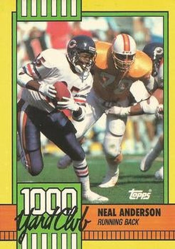 #8 Neal Anderson - Chicago Bears - 1990 Topps Football - 1000 Yard Club
