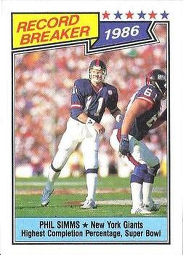 #8 Phil Simms - New York Giants - 1987 Topps Football