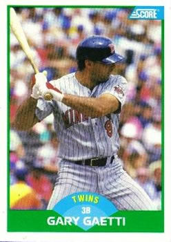 #8 Gary Gaetti - Minnesota Twins - 1989 Score Baseball