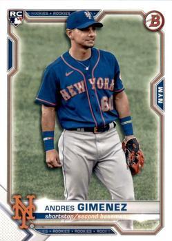 #8 Andres Gimenez - New York Mets - 2021 Bowman Baseball