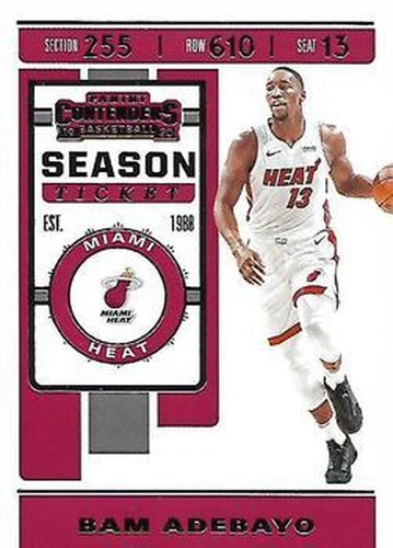 #8 Bam Adebayo - Miami Heat - 2019-20 Panini Contenders Basketball