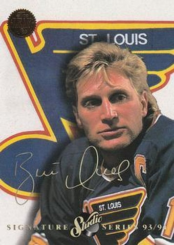 #8 Brett Hull - St. Louis Blues - 1993-94 Leaf - Studio Signature Series Hockey