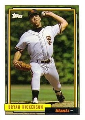 #8 Bryan Hickerson - San Francisco Giants - 1992 Topps Baseball
