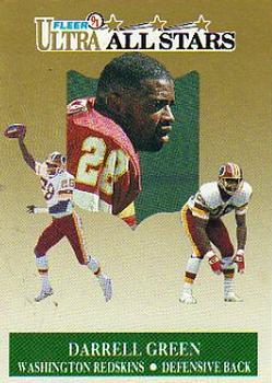 #8 Darrell Green - Washington Redskins - 1991 Ultra Football - All Stars