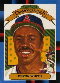 #8 Devon White - California Angels - 1988 Leaf Baseball