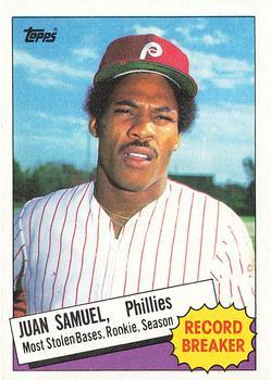 #8 Juan Samuel - Philadelphia Phillies - 1985 Topps Baseball