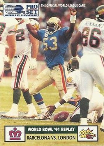 #8 Marlon Brown - London Monarchs - 1991 Pro Set WLAF Football