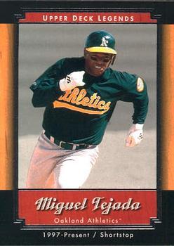 #8 Miguel Tejada - Oakland Athletics - 2001 Upper Deck Legends Baseball