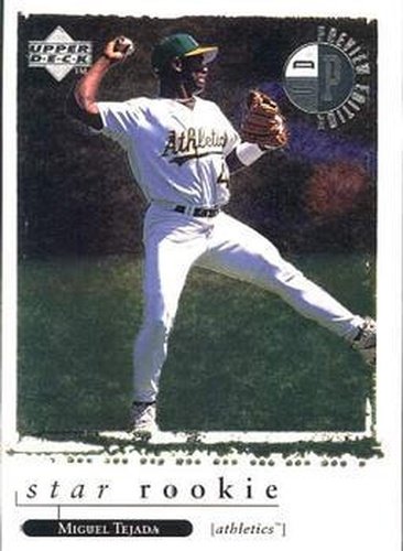 #8 Miguel Tejada - Oakland Athletics - 1998 Upper Deck - Rookie Edition Preview Baseball
