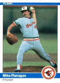 #8 Mike Flanagan - Baltimore Orioles - 1984 Fleer Baseball