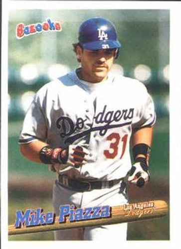 #8 Mike Piazza - Los Angeles Dodgers - 1996 Bazooka Baseball