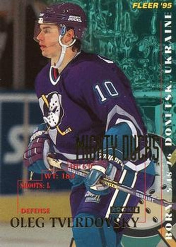 #8 Oleg Tverdovsky - Anaheim Mighty Ducks - 1994-95 Fleer Hockey