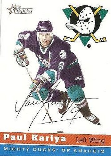 #8 Paul Kariya - Anaheim Mighty Ducks - 2000-01 Topps Heritage Hockey