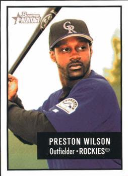 #8 Preston Wilson - Colorado Rockies - 2003 Bowman Heritage Baseball