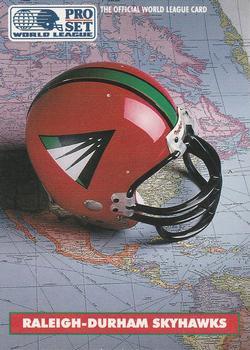 #8 Raleigh-Durham Skyhawks - Raleigh-Durham Skyhawks - 1991 Pro Set WLAF Football - Helmets