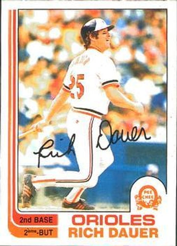 #8 Rich Dauer - Baltimore Orioles - 1982 O-Pee-Chee Baseball
