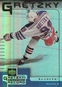 #8 Wayne Gretzky - New York Rangers - 1999-00 Upper Deck McDonald's Wayne Gretzky Performance for the Record Hockey