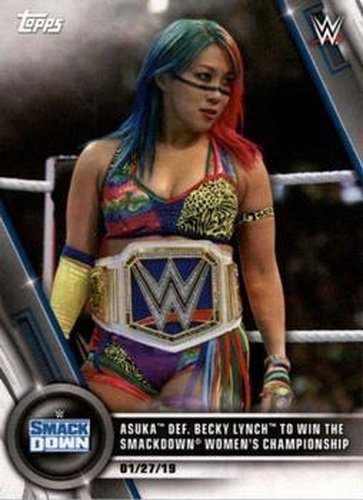 #8 Asuka def. Becky Lynch to Win the SmackDown Women's Championship - 2020 Topps WWE Women's Division Wrestling