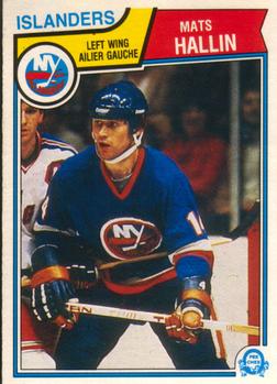#8 Mats Hallin - New York Islanders - 1983-84 O-Pee-Chee Hockey