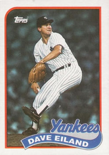 #8 Dave Eiland - New York Yankees - 1989 Topps Baseball