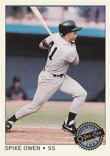 #8 Spike Owen - New York Yankees - 1993 O-Pee-Chee Premier Baseball