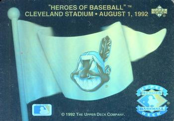 #NNO Cleveland Indians - Cleveland Indians - 1992 Upper Deck Baseball - Heroes of Baseball Pennant Holograms