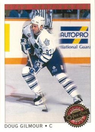 #8 Doug Gilmour - Toronto Maple Leafs - 1992-93 O-Pee-Chee Premier Hockey - Star Performers