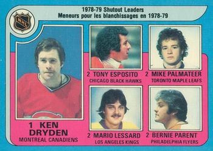 #8 Ken Dryden / Tony Esposito / Mike Palmateer / Mario Lessard / Bernie Parent - Montreal Canadiens / Chicago Blackhawks / Toronto Maple Leafs / Los Angeles Kings / Philadelphia Flyers - 1979-80 O-Pee-Chee Hockey
