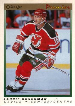 #8 Laurie Boschman - New Jersey Devils - 1990-91 O-Pee-Chee Premier Hockey