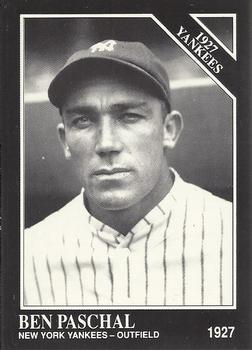 #107 Ben Paschal - New York Yankees - 1991 Conlon Collection TSN Baseball