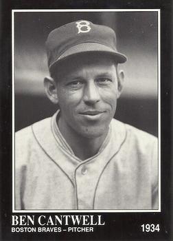 #211 Ben Cantwell - Boston Braves - 1991 Conlon Collection TSN Baseball