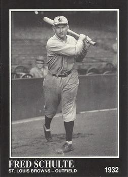 #286 Fred Schulte - St. Louis Browns - 1991 Conlon Collection TSN Baseball