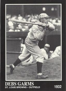 #296 Debs Garms - St. Louis Browns - 1991 Conlon Collection TSN Baseball