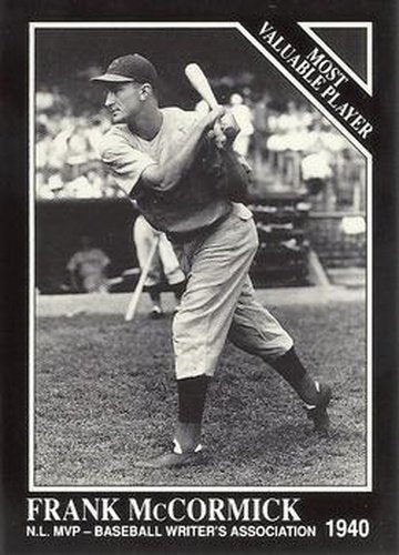 #306 Frank McCormick - Cincinnati Reds - 1991 Conlon Collection TSN Baseball