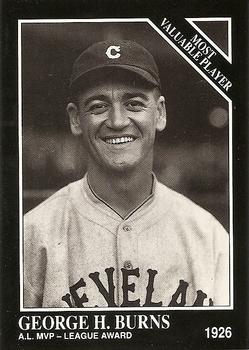 #309 George H. Burns - Cleveland Indians - 1991 Conlon Collection TSN Baseball