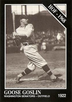 #62 Goose Goslin - Washington Senators - 1991 Conlon Collection TSN Baseball