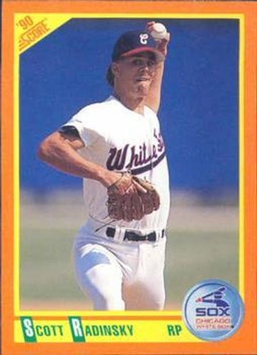 #90T Scott Radinsky - Chicago White Sox - 1990 Score Rookie & Traded Baseball