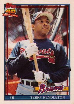 #90T Terry Pendleton - Atlanta Braves - 1991 Topps Traded Baseball