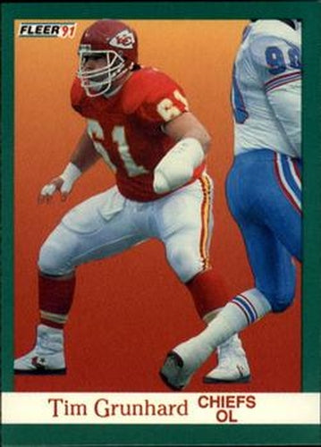 #90 Tim Grunhard - Kansas City Chiefs - 1991 Fleer Football