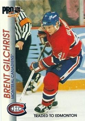 #90 Brent Gilchrist - Montreal Canadiens - 1992-93 Pro Set Hockey