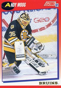 #90 Andy Moog - Boston Bruins - 1991-92 Score Canadian Bilingual Hockey
