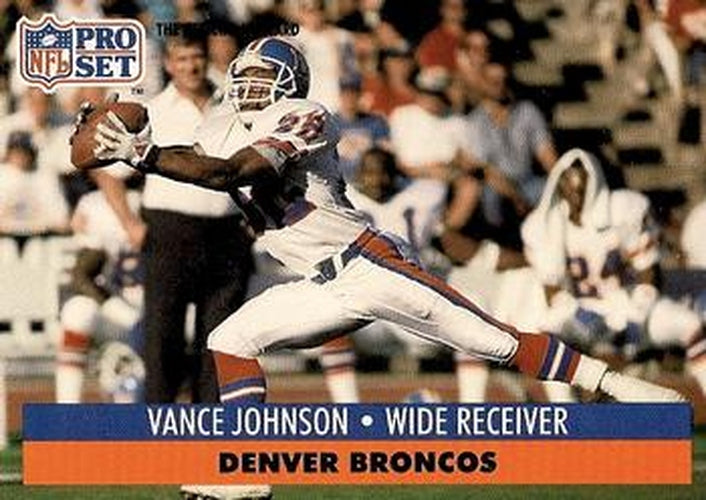 #490 Vance Johnson - Denver Broncos - 1991 Pro Set Football