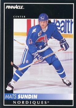#90 Mats Sundin - Quebec Nordiques - 1992-93 Pinnacle Canadian Hockey