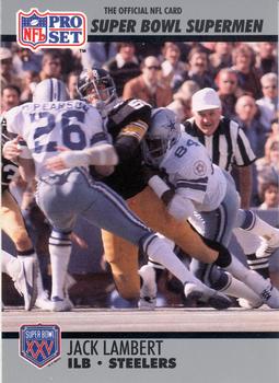 #90 Jack Lambert - Pittsburgh Steelers - 1990-91 Pro Set Super Bowl XXV Silver Anniversary Football