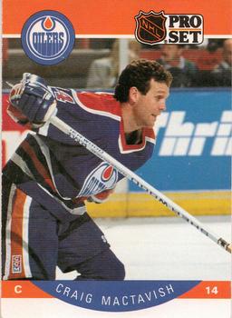 #90 Craig MacTavish - Edmonton Oilers - 1990-91 Pro Set Hockey