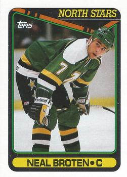 #90 Neal Broten - Minnesota North Stars - 1990-91 Topps Hockey