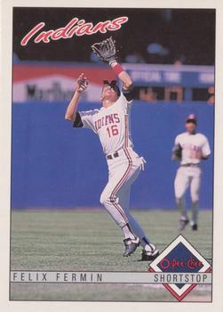 #90 Felix Fermin - Cleveland Indians - 1993 O-Pee-Chee Baseball