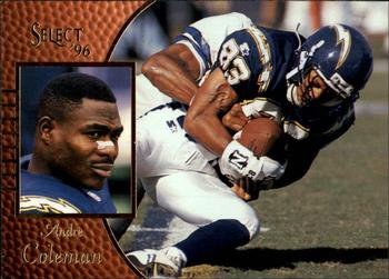 #90 Andre Coleman - San Diego Chargers - 1996 Select Football