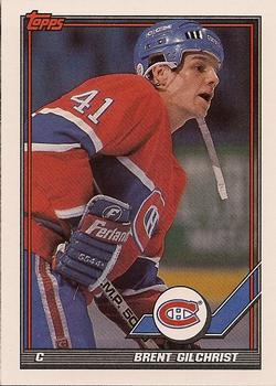 #90 Brent Gilchrist - Montreal Canadiens - 1991-92 Topps Hockey